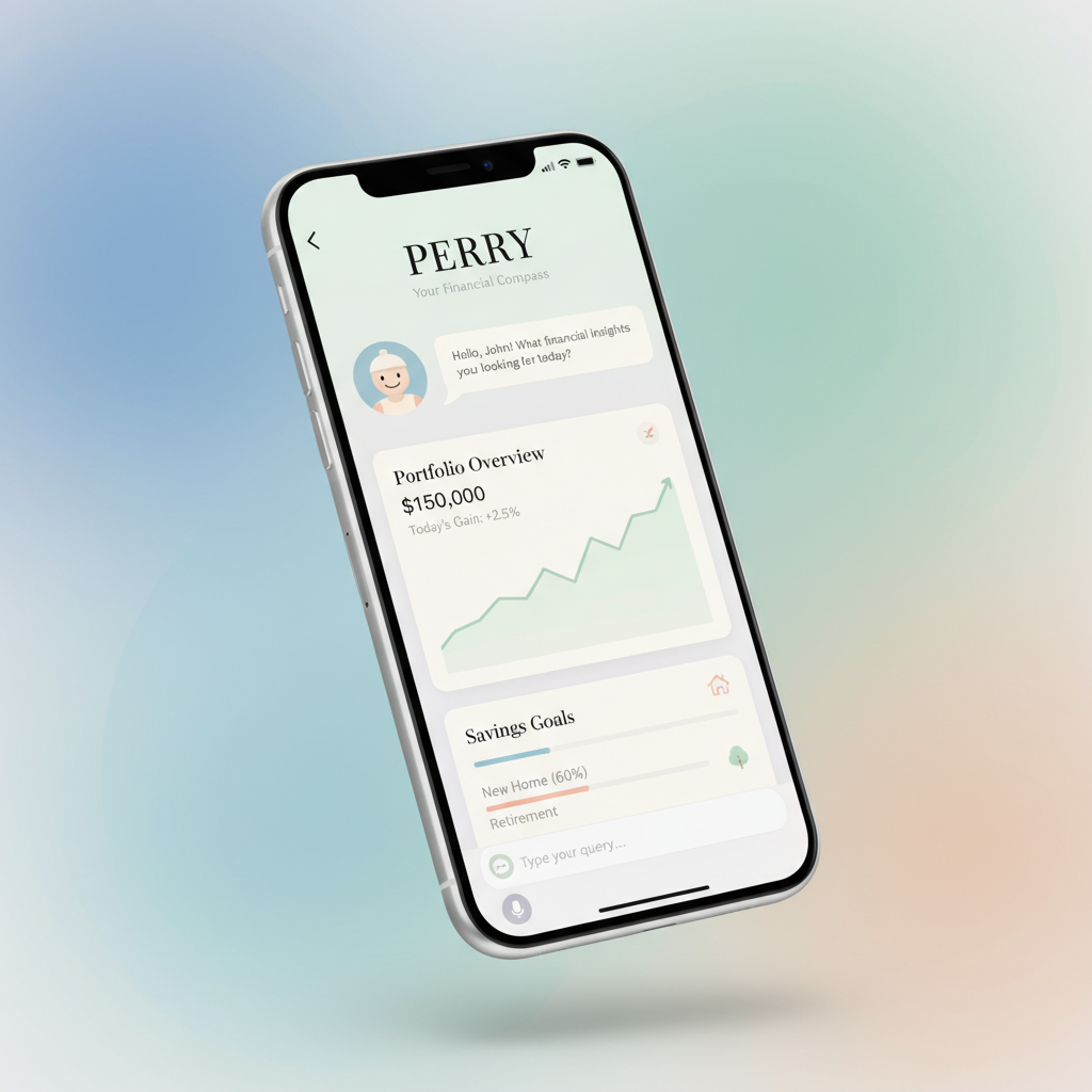 Perry App Interface on iPhone